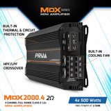 MDX2000.4 2 Ohm Mini 4 Channel Full Range Amplifier PRV