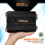 PRV Audio MDX2500.1 2600W RMS Class D Monoblock Full Range Mini Amplifier 1-Ohm PRV Audio