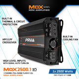 PRV Audio MDX2500.1 1 Ohm Mini 1 Channel Car Amplifier
