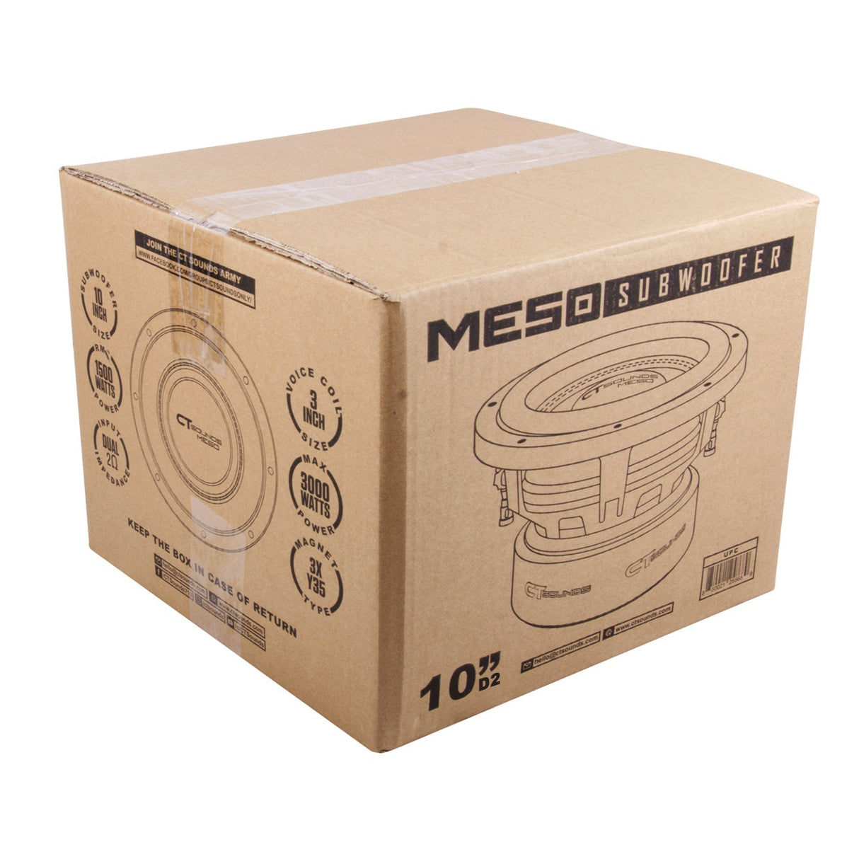MESO-10 // 1500 Watts RMS 10 Inch Car Subwoofer CT Sounds
