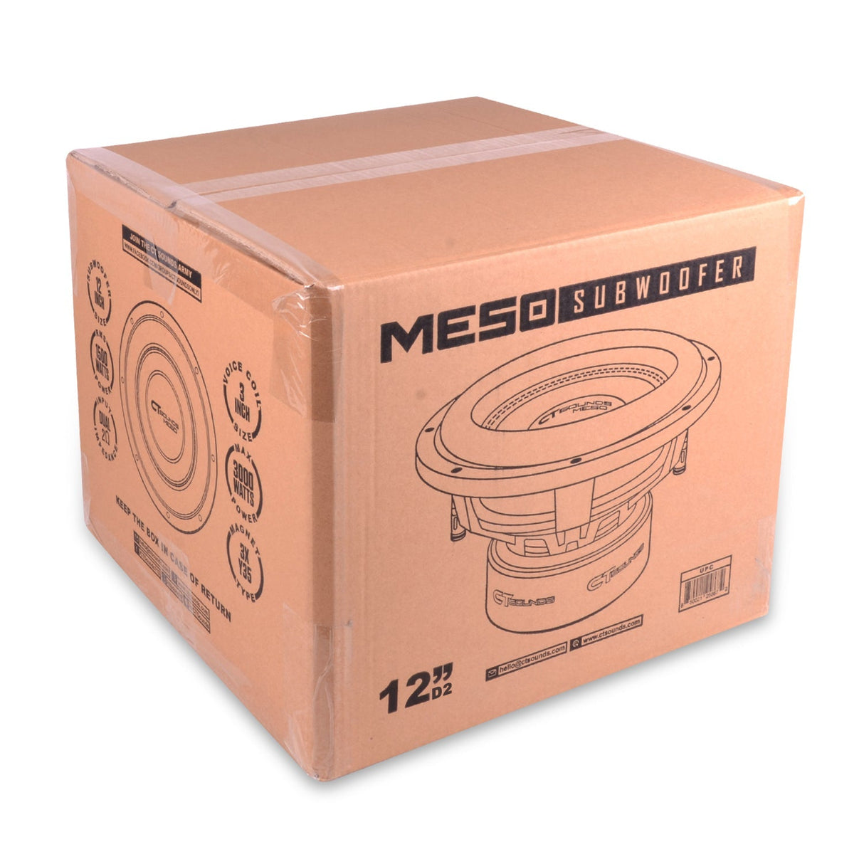 MESO-12 // 1500 Watts RMS 12 Inch Car Subwoofer CT Sounds