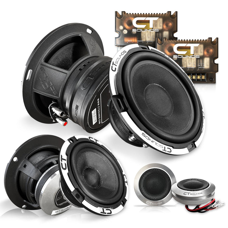 MESO-6-5-3WAY-COM // 6.5" 500W 3-Way Component Speaker Set CT Sounds