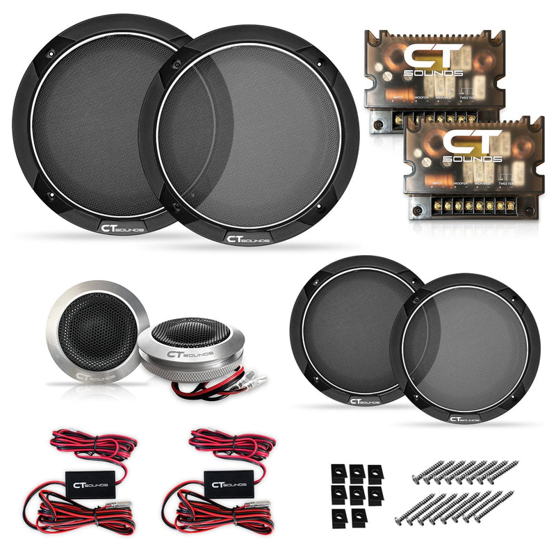MESO-6-5-3WAY-COM // 6.5" 500W 3-Way Component Speaker Set CT Sounds