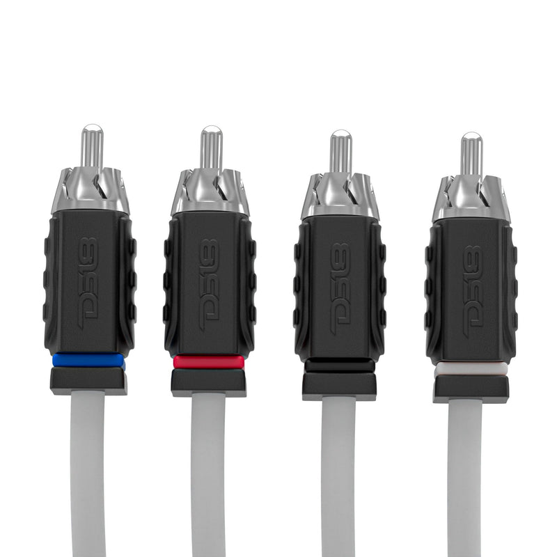 RCA Marine Grade Tinned 100% Copper OFC 6 Feet / 4 Channel - WHITE