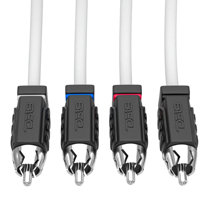 RCA Marine Grade Tinned 100% Copper OFC 6 Feet / 4 Channel - WHITE
