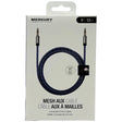 Merkury 5 Foot Mesh Two Tone 3.5mm Aux Audio Cable with Metal Tip in Blue TekShack