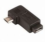 Micro USB Female to Micro USB Male 90° adapter TekShack