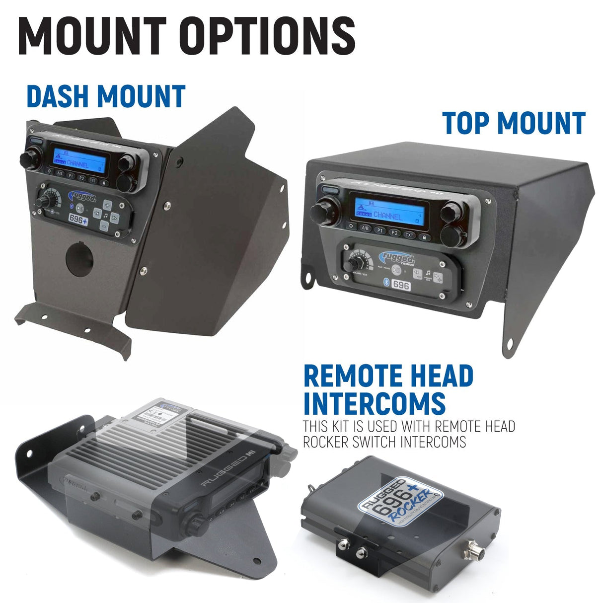 Can-Am Commander / Late Model Maverick – Complete Communication Kit with Bluetooth Intercom and 2-Way Radio (Glove Box Mount)