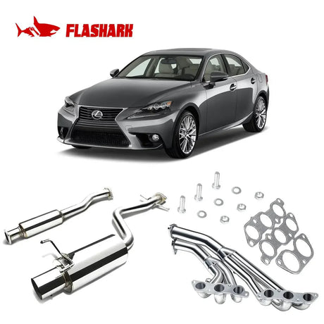 Exhaust Header for 2001-2005 Lexus IS300 3.0L 2JZ-GE DOHC ALTEZZA XE10 JCE10 l6 Flashark