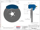 American Made R6-Redline 6 Piston Billet Aluminum Direct Fit Front Caliper Upgrade Kit. Clear A551-20
