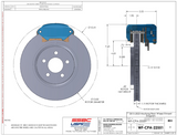 American Made R1-Redline Billet Aluminum Direct Fit Rear Disc Brake Kit W/DS Rotors. Black A551-21BLK-DS