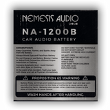 Nemesis Audio NA-1200B 40AH 1200W AGM Power Cell 12V Battery Nemesis Audio