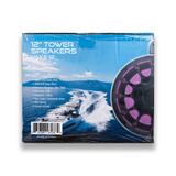 Nemesis Audio WAKE-12 | 12″ 600W RMS Horn Loaded Marine Tower Speakers w/ RGB Lighting Nemesis Audio