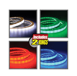 8" RGB LED Speaker Rings (NL-RIAPMP-8RGB) Audiopipe