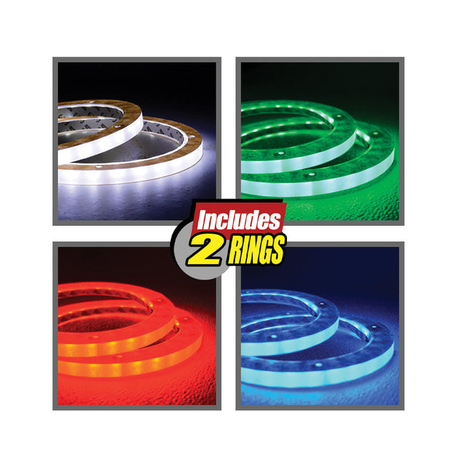 8" RGB LED Speaker Rings (NL-RIAPMP-8RGB) Audiopipe