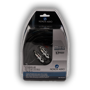 Nemesis Audio NM-RCA17 Triple Shielded Copper RCA Cables - 17 Ft Nemesis Audio