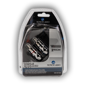 Nemesis Audio NM-RCY2M Triple Shielded Copper RCA Splitter - 2 Males 1 Female Nemesis Audio