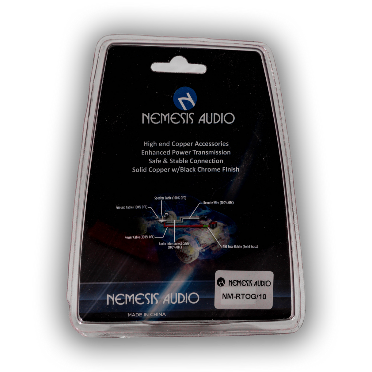 Nemesis Audio NM-RT0G/10 Copper Ring Terminals for 1/0 Gauge Use – 10 Pack Nemesis Audio