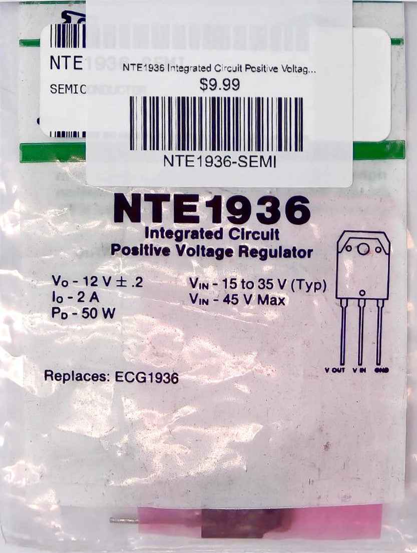 NTE1936 Integrated Circuit Positive Voltage Regulator NTE