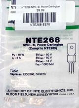 NTE268 NPN, Si, Power Darlington NTE