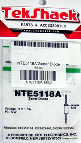 NTE5118A Zener Diode 3.3V 0.5W DO-35 Through-Hole NTE