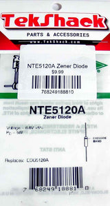 NTE5120A Zener Diode 3.9V 0.5W DO-35 Through-Hole NTE