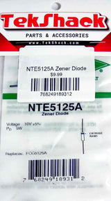 NTE5125A Zener Diode 5.1V 0.5W DO-35 Through-Hole NTE