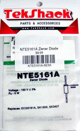 NTE5161A Zener Diode 12V 1W DO-41 Through-Hole NTE