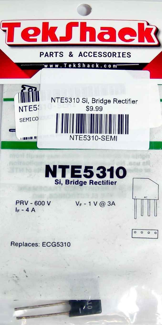 NTE5310 Si, Bridge Rectifier NTE