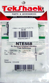 NTE558 Si, General Purpose Rectifier, Fast Switching NTE