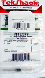 NTE577 Si, General Purpose, Switch, Fast Recovery NTE