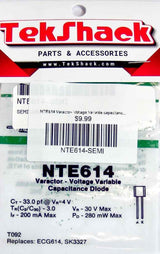 NTE614 Varactor- Voltage Variable capacitance Diode NTE