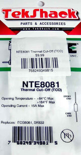 NTE8081 Thermal Cut-Off (TCO) NTE