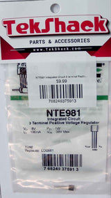 NTE981 Integrated Circuit 3 terminal Positive Voltage Regulator NTE