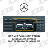 10.25" DIZZPLAY for MB A/CLA/GLA Class (W176/X156/C117) 2012-2015 equipped with the NTG45 - UHD. ZZ2