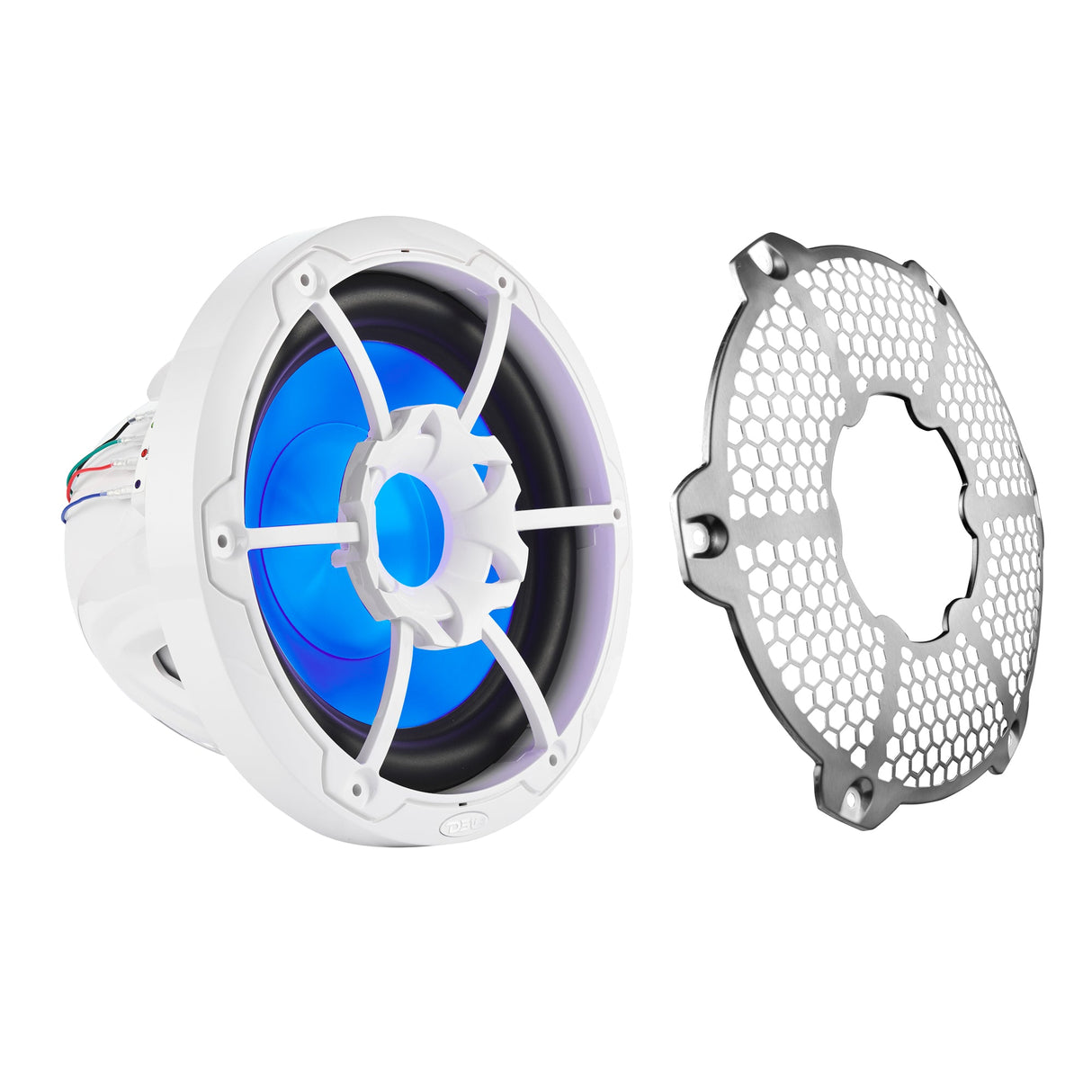 NXL 10" Marine Subwoofer with LED RGB Lights 300 Watts Rms SVC 4-Ohm