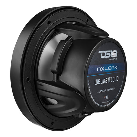 NXL 6.5" 2-Way Coaxial Marine Speaker with LED RGB Lights | 100W RMS 4-Ohm