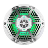 NXL 6.5" 2-Way Coaxial Marine Speaker With LED RGB Lights 100 Watts Rms 4-Ohm
