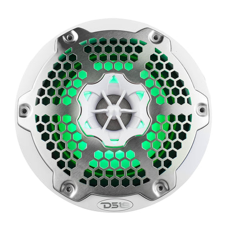 NXL 6.5" 2-Way Coaxial Marine Speaker With LED RGB Lights 100 Watts Rms 4-Ohm