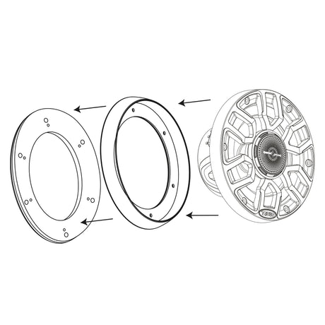 7.7” Marine Speaker Ring Adapter - Fits 6.5" NXL & CF Speakers