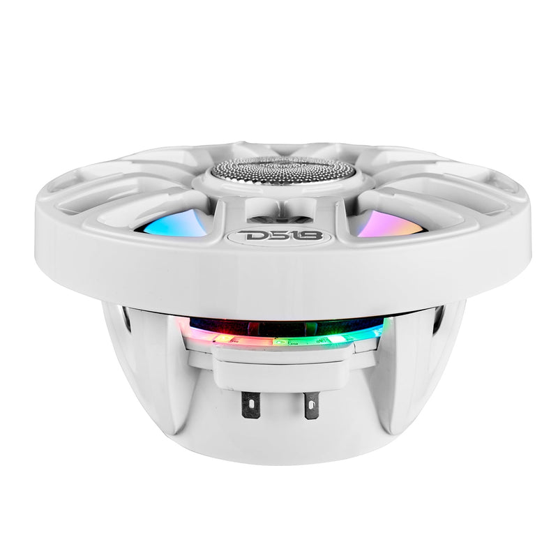 NXL 6.5" 2-Way Coaxial Marine Speaker With Digital Led Lights And Bullet Tweeter | 150W RMS 4-Ohm