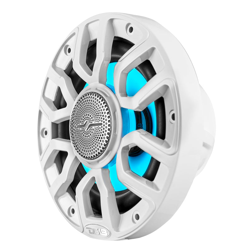 NXL 6.5" 2-Way Coaxial Marine Speaker With Digital Led Lights And Bullet Tweeter | 150W RMS 4-Ohm