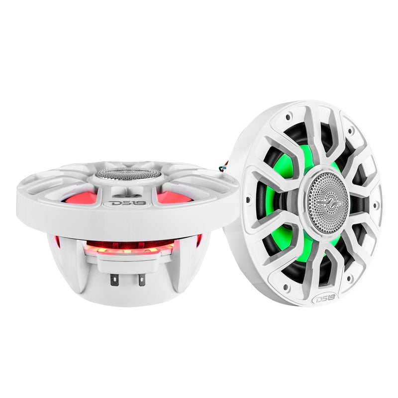 NXL 8" 2-Way Coaxial Marine Speaker With Digital Led Lights And Bullet Tweeter | 175W RMS 4-Ohm