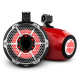 NXL 10" Neodymium Marine and Powersports Towers with Built-in Passive Radiator, 1" Driver and LED RGB Lights 300 Watts Rms