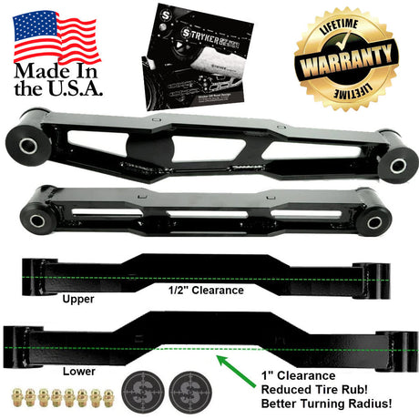1994 - 2013 Dodge Ram 1500/2500/3500 High Clearance Fabricated Control Arms for Stock to 7" Lift Stryker Off Road Design