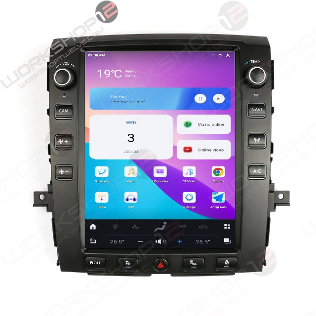 Nissan Titan 2016-2019 Workshop 12 Tesla-Style Screen Workshop 12