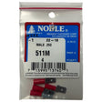 Noble Male Vinyl Disconnect Terminal – .250 Tab, 22-18 GA, 4-Pack #511M Noble