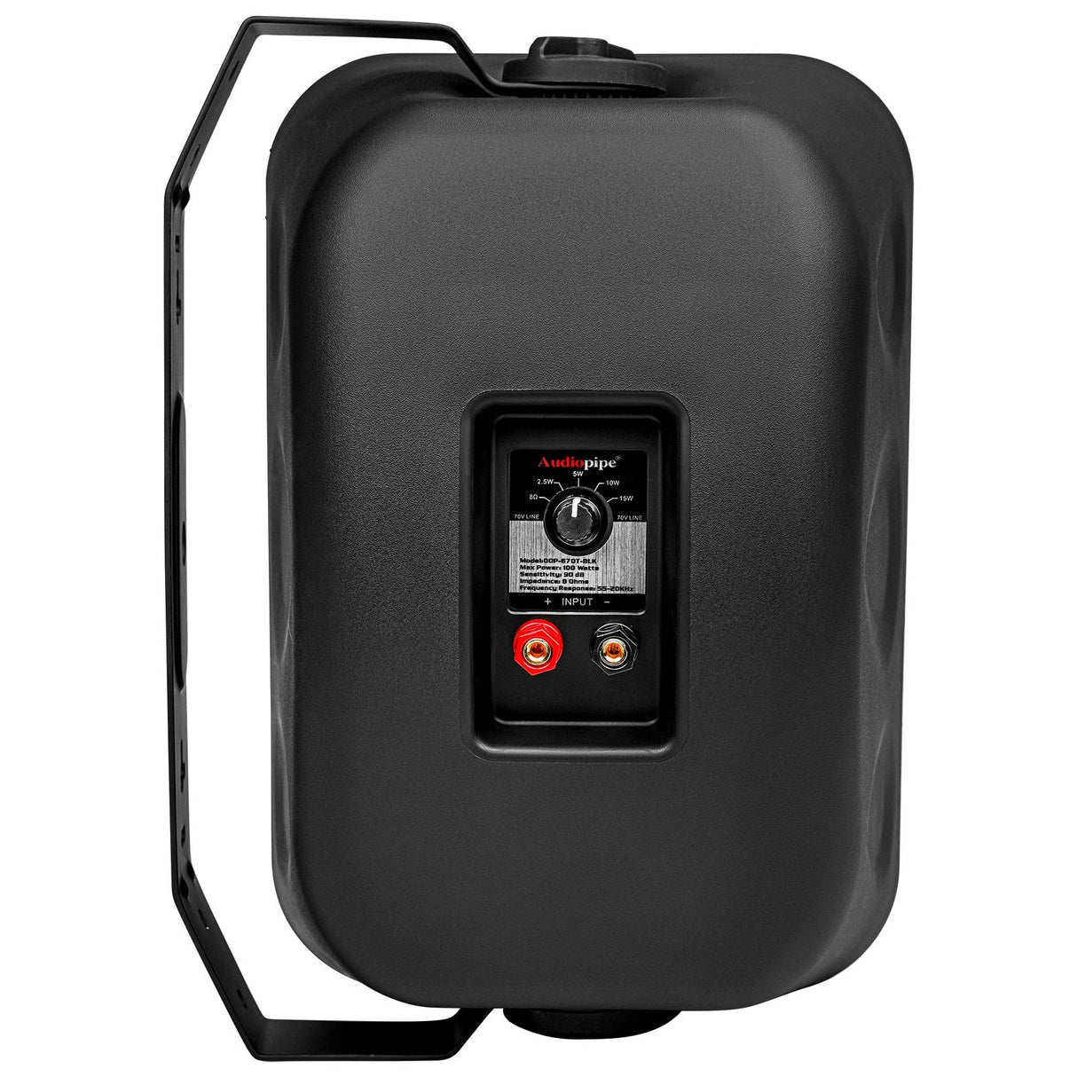 6.5” 2-Way Weatherproof Professional Monitor Speaker (ODP-670T-BLK), Sold individually Audiopipe