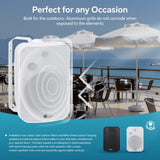 8” 2-Way Weatherproof Professional Monitor Speaker (ODP-870T-WHT), Sold individually Audiopipe