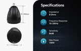 5-1/4” 2-Way Pendant Hanging Speaker (ODP-HS-518WH), Sold individually Audiopipe